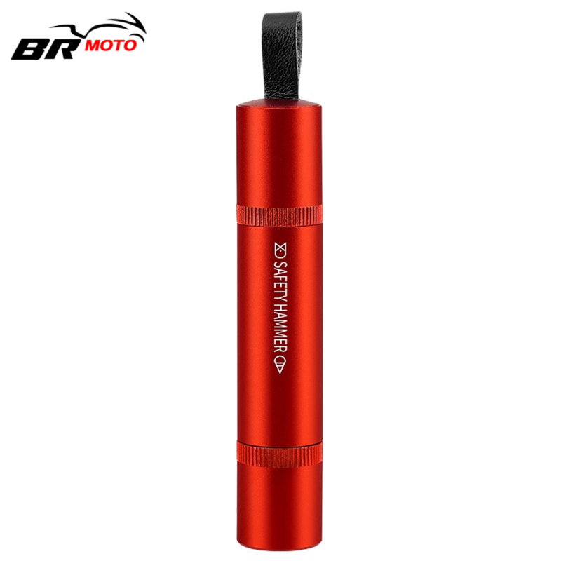 Auto sigurnosni čekić – višenamjenski spašavajući alat za razbijanje prozora (Brand: BR; Materijal: aluminijska legura + ABS; Težina: 88 g)