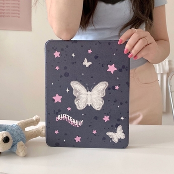 Carcasă protectoare cu acoperire totală pentru iPad Air 4/5 și iPad Pro — piele sintetică, protecție anti-cădere, finisaj prin presare la cald, funcție de somn: suport