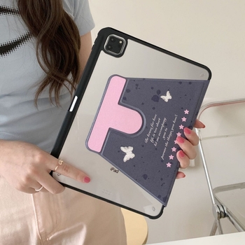 Carcasă protectoare cu acoperire totală pentru iPad Air 4/5 și iPad Pro — piele sintetică, protecție anti-cădere, finisaj prin presare la cald, funcție de somn: suport