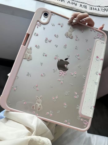 Carcasă pentru iPad Pro 11 inch – design Smashed Flower Rabbit, material PC, IP model, gravură