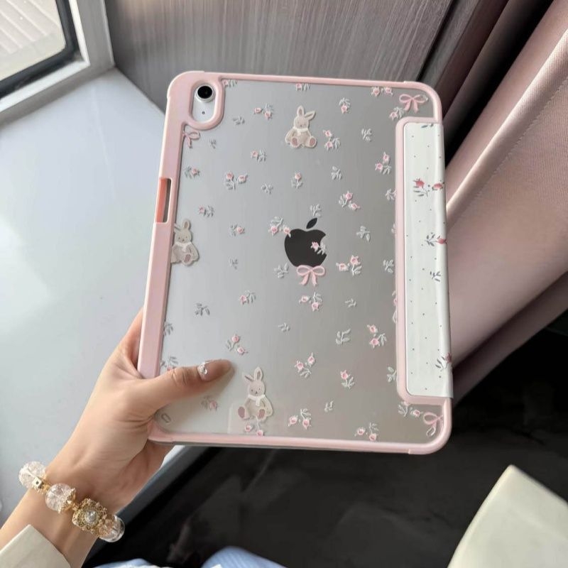 Carcasă pentru iPad Pro 11 inch – design Smashed Flower Rabbit, material PC, IP model, gravură