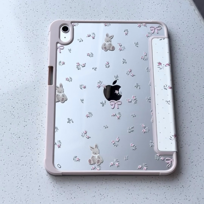 Carcasă pentru iPad Pro 11 inch – design Smashed Flower Rabbit, material PC, IP model, gravură