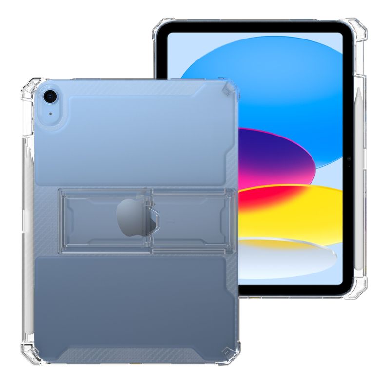 Carcasă de protecție pentru iPad cu slot pentru stylus, Material PC, suprafață embosată, protecție la cădere, anti-amprentă