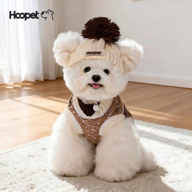 Hoopet kutyapulóver – dot yarn anyag, laza stílus, háziállat ruházat, univerzális szabás