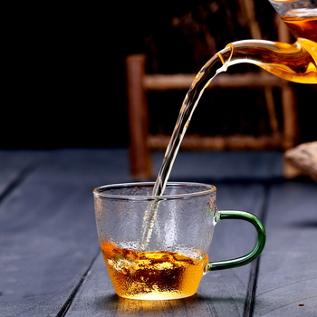 Mo Tian Ιαπωνικού στυλ σετ φλυτζανιών τσαγιού από γυαλί με υφή σφυρηλάτησης – γυάλινα φλιτζάνια, ιαπωνικό στυλ, ελαφρύς πολυτελής ρετρό, 288 τεμάχια