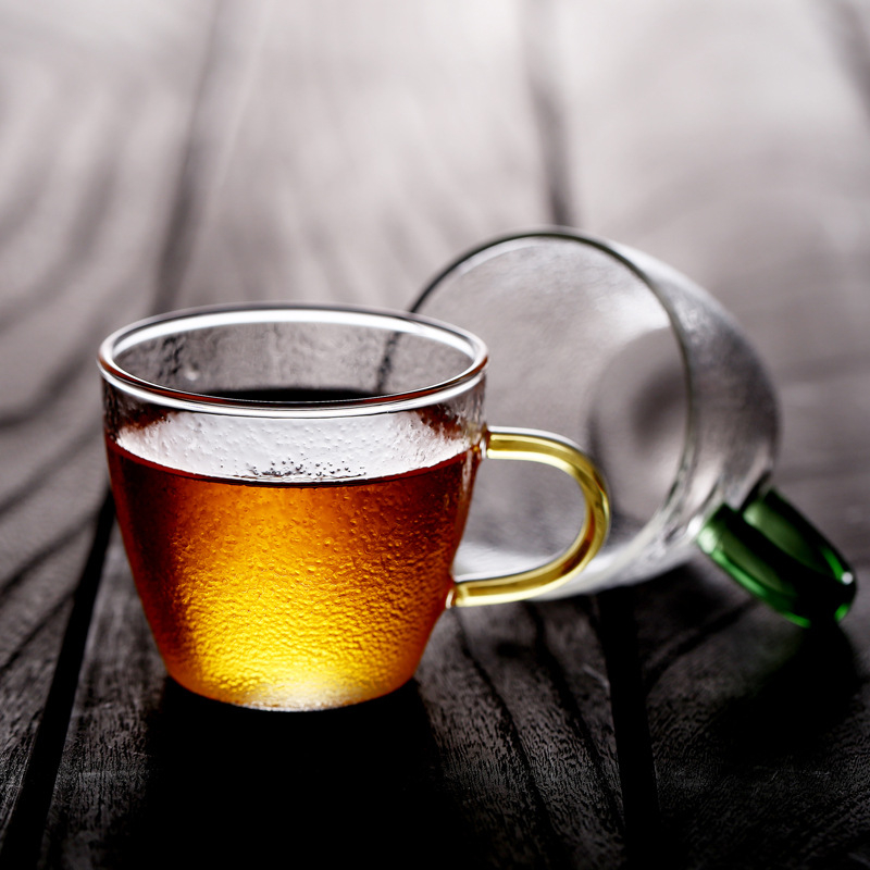 Mo Tian Ιαπωνικού στυλ σετ φλυτζανιών τσαγιού από γυαλί με υφή σφυρηλάτησης – γυάλινα φλιτζάνια, ιαπωνικό στυλ, ελαφρύς πολυτελής ρετρό, 288 τεμάχια