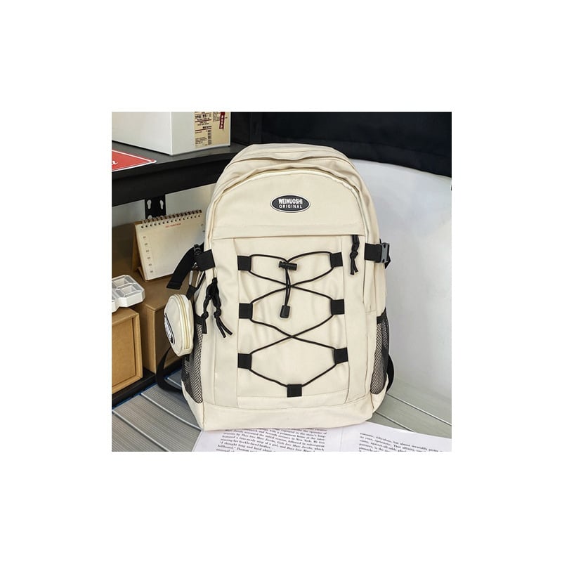 Νάιλον σακίδιο πλάτης με στυλ δρόμου, καμπύλη ιμάντας ώμου, επένδυση πολυεστέρα, για σχολική χρήση