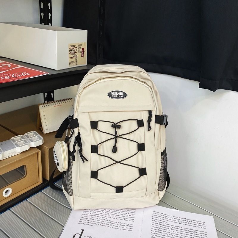 Νάιλον σακίδιο πλάτης με στυλ δρόμου, καμπύλη ιμάντας ώμου, επένδυση πολυεστέρα, για σχολική χρήση