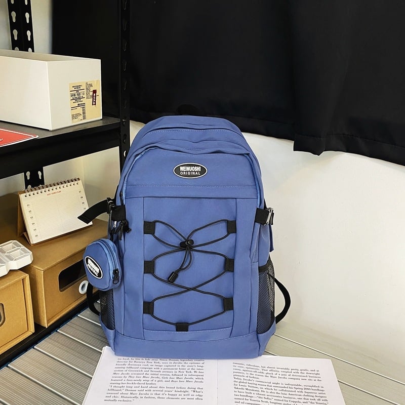 Νάιλον σακίδιο πλάτης με στυλ δρόμου, καμπύλη ιμάντας ώμου, επένδυση πολυεστέρα, για σχολική χρήση