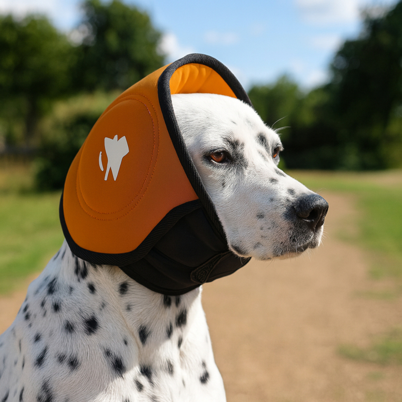 Pălărie calmantă pentru câini cu urechi Velcro, poliester, anti-fobie, anti tunet