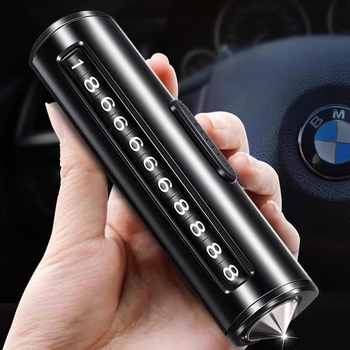 Zhijie R7 placuta parcare, ABS accesorii auto cu suport pentru telefon, deschidere geam și ciocan de siguranță