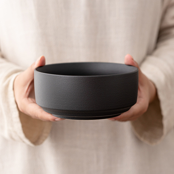 Set ceramic pentru spălatul ceaiului cu bol de ceai și borcan pentru resturi de ceai – premium, stil modern minimalist