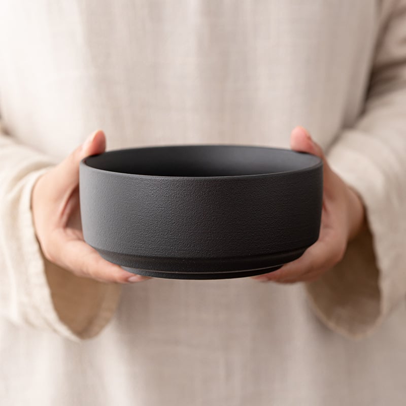 Set ceramic pentru spălatul ceaiului cu bol de ceai și borcan pentru resturi de ceai – premium, stil modern minimalist