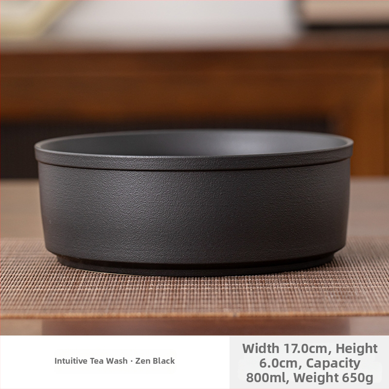 Keraminis arbatos plovimo komplektas su arbatos dubeniu ir nuosėdų indeliu – premium, šiuolaikinis minimalistinis stilius