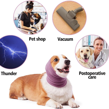 Protecții pentru urechi pentru animale de companie, anti-zgomot, moi din bumbac și poliester, calde pentru pisici și câini, accesoriu pentru cap-fular