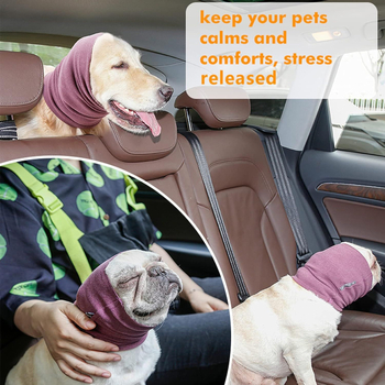 Protecții pentru urechi pentru animale de companie, anti-zgomot, moi din bumbac și poliester, calde pentru pisici și câini, accesoriu pentru cap-fular