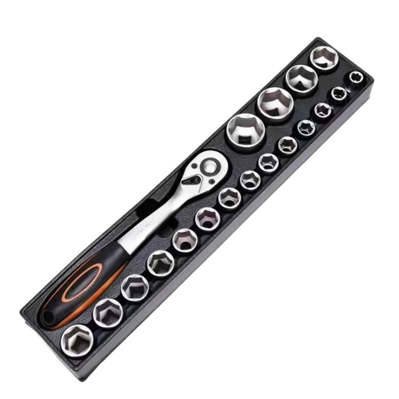 SHASHENG Set unelte auto și casă din oțel rapid – Set complet de unelte într-o cutie pentru întreținere auto și casnică