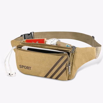 Geantă de piept din pânză pentru bărbați cu fermoar, căptușeală din nailon, modelul 5678