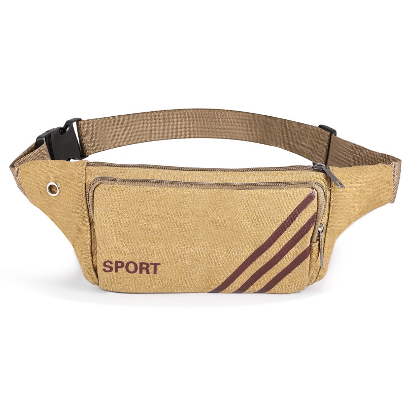 Geantă de piept din pânză pentru bărbați cu fermoar, căptușeală din nailon, modelul 5678