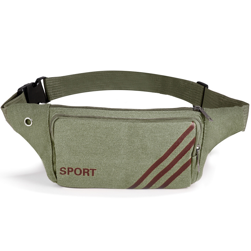 Geantă de piept din pânză pentru bărbați cu fermoar, căptușeală din nailon, modelul 5678