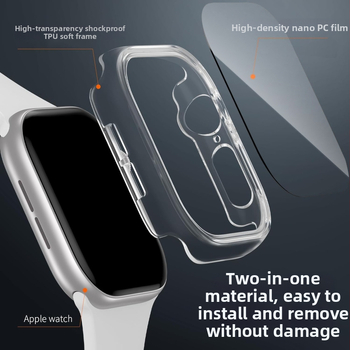TPU+PC apsauginis dėklas Apple Watch Series 8/7 su integruota ekrano apsauga