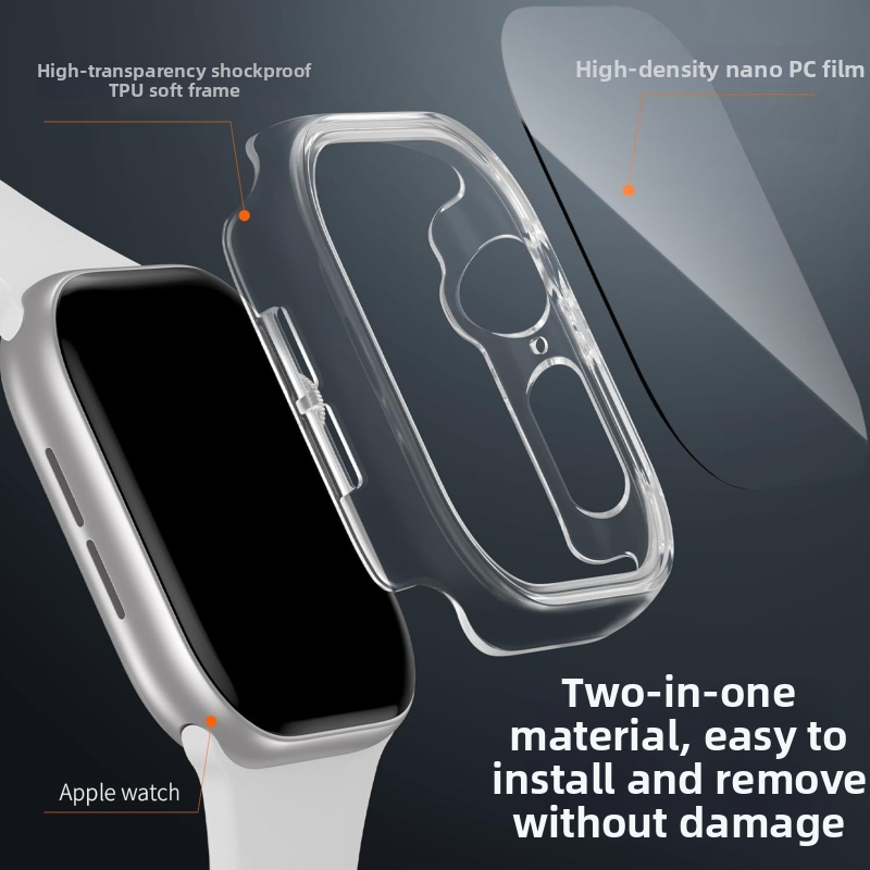TPU+PC kaitsekorpus Apple Watch Series 8/7 jaoks koos integreeritud ekraanikaitsega