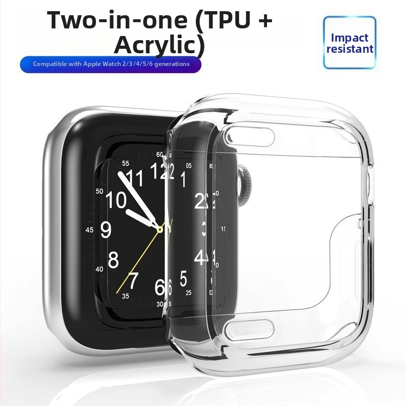 TPU+PC apsauginis dėklas Apple Watch Series 8/7 su integruota ekrano apsauga