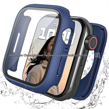 Apple Watch atsparus vandeniui dėklas su įdiegta ekrano plėvele, visiškai uždaras apsauginis korpusas iWatch11, medžiaga PC