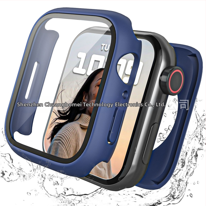 Apple Watchi veekindel kaas sisseehitatud ekraanifilmiga, täielikult suletud kaitsekorpus iWatch11 jaoks, materjal PC