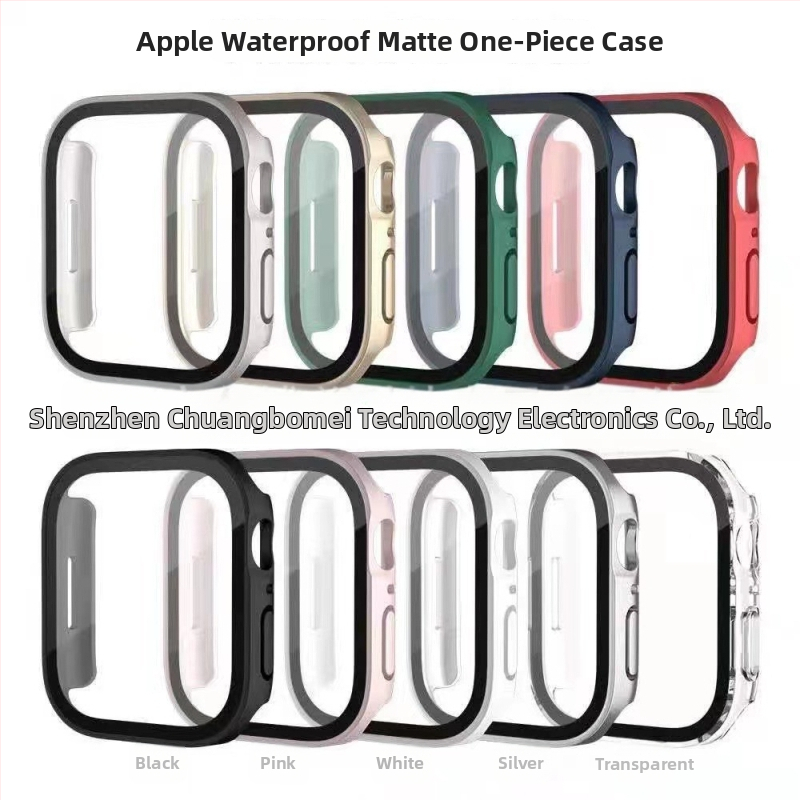 Apple Watch atsparus vandeniui dėklas su įdiegta ekrano plėvele, visiškai uždaras apsauginis korpusas iWatch11, medžiaga PC