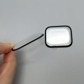 Apple Watch aizsargstikls no grūdena stikla ar oglekļa šķiedras raksturu, Asahi stikls, mīksti mali, saderīgs ar iWatch