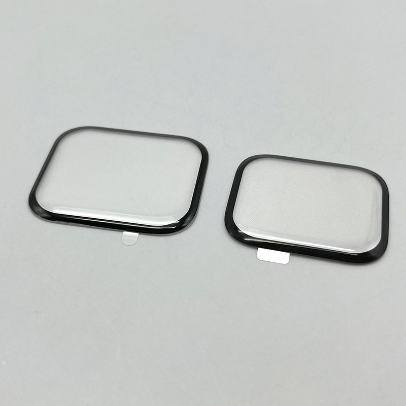 Apple Watch aizsargstikls no grūdena stikla ar oglekļa šķiedras raksturu, Asahi stikls, mīksti mali, saderīgs ar iWatch