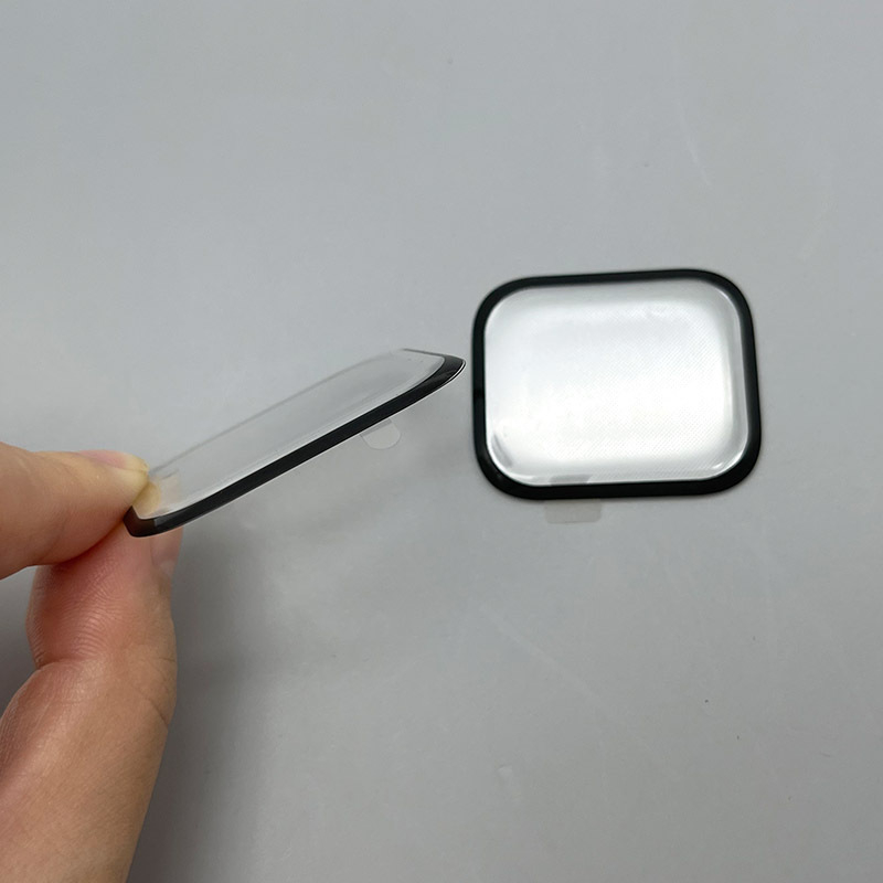 Apple Watch aizsargstikls no grūdena stikla ar oglekļa šķiedras raksturu, Asahi stikls, mīksti mali, saderīgs ar iWatch