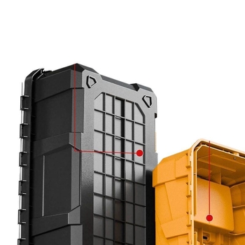 Cutie de unelte din plastic, cu trei niveluri pliante, industrială, pentru montaj în vehicul și depozitare pentru electrician