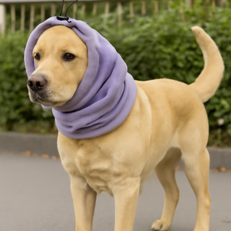 Hangcsökkentő kutyafülvédő — Puha, rugalmas fejvédő nyugtató hatással (Poliészter; Kutya számára; Stílus: Leisure)