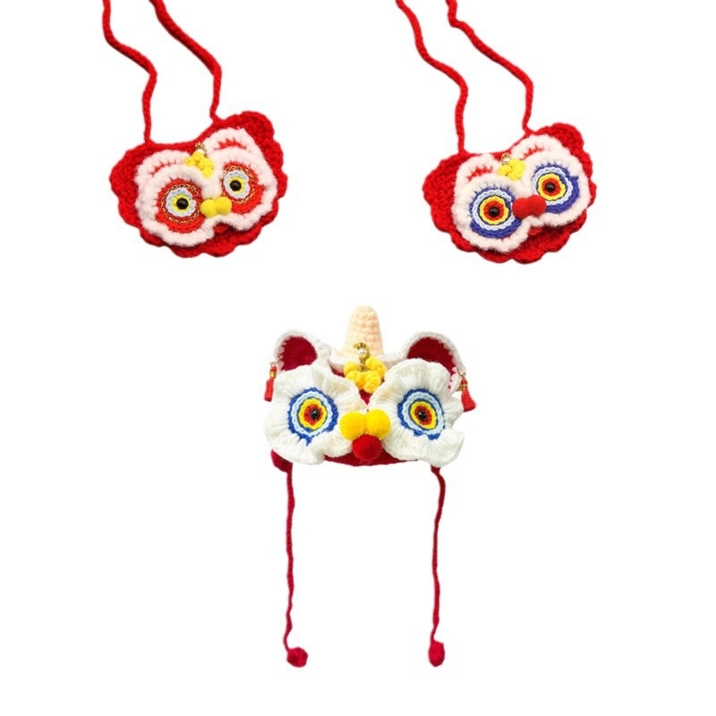 Pălărie pluş pentru animale de companie cu cap de leu/tigru – bumbac, universal, utilizare pe tot timpul anului, fără licență IP