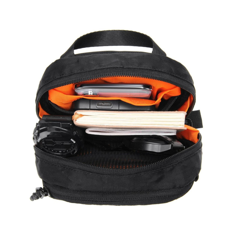 Férfi X-Pac keresztpántos táska telefon és útlevél számára: nylon, RFID védelem, anti-theft, vízálló, poliészter bélés