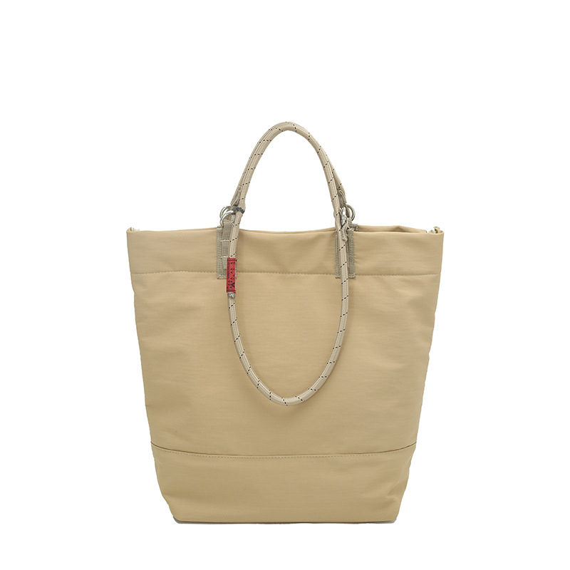 Geantă Tote pentru utilizare zilnică cu mânere duble (Nylon; căptușeală poliester; deschidere cu fermoar; buzunar pentru telefon; buzunar interior patch)