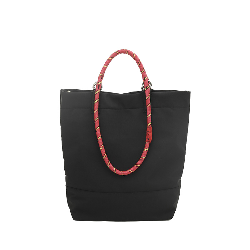 Geantă Tote pentru utilizare zilnică cu mânere duble (Nylon; căptușeală poliester; deschidere cu fermoar; buzunar pentru telefon; buzunar interior patch)