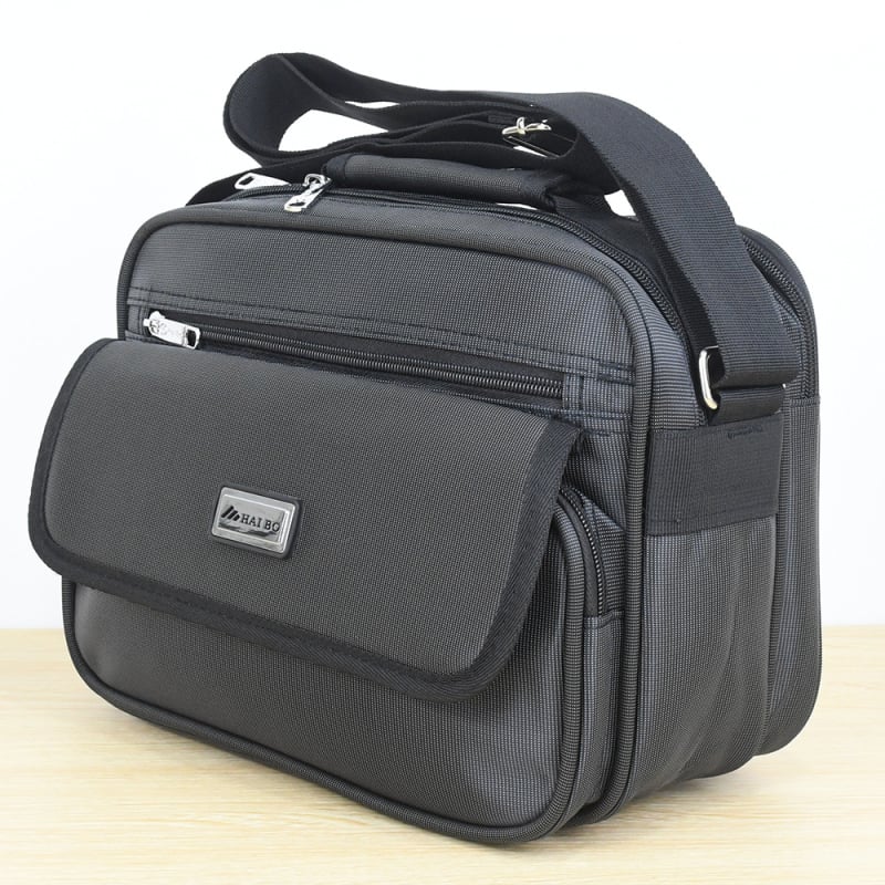 Guangshida muška torbica za ramena preko tijela, poliester, ulični stil, izdržljiva, unutarnje pregrade, za poslovna putovanja