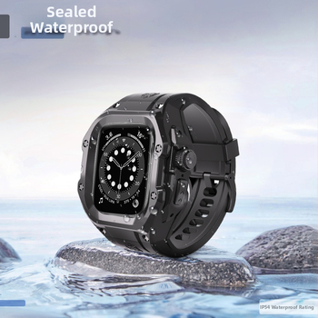 Apsauginė dėžutė Apple Watch Ultra 2 – TPU+PC medžiagos; suderinama su Watch4; komplekte: laikrodžio rėmas, diržas, alkoholio maišelis, instrukcija; licencijuotas privatus ženklas