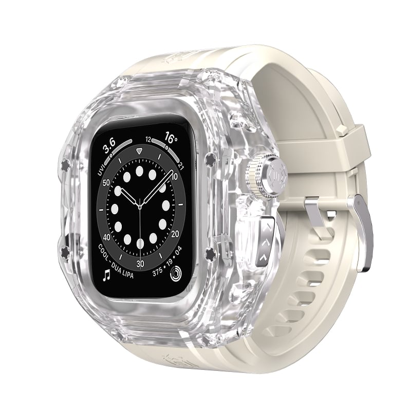 Apple Watch Ultra 2 védőtok sportos/kültéri használatra – TPU+PC; kompatibil Watch4; tartalmaz: órakeret, óraszíj, alkoholos tasak, használati útmutató; licencelt magánmárka