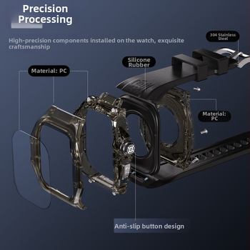 Apple Watch apsauginė dėžutė – atspari vandeniui, TPU+PC medžiaga, pritaikytas dizainas, suderinama su Watch4