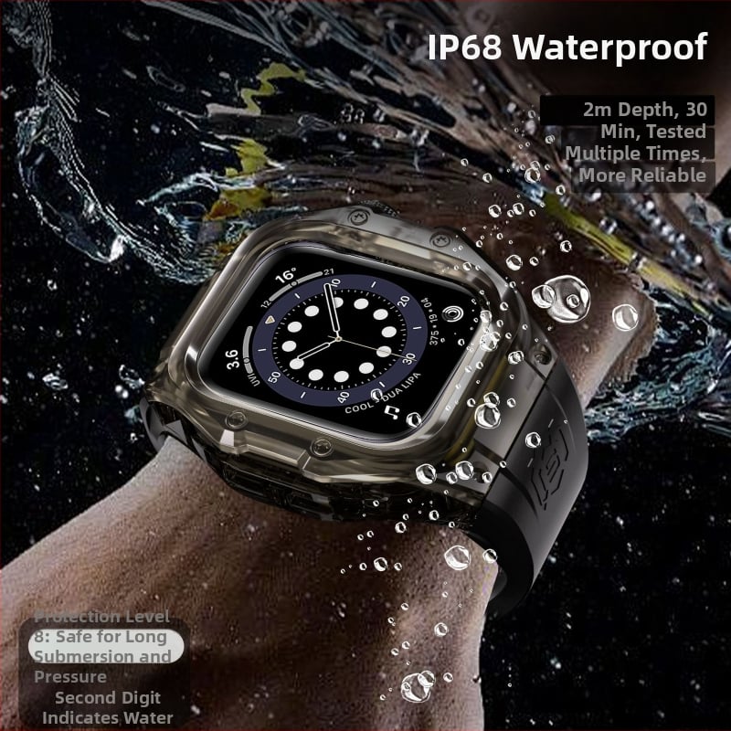 Apple Watch apsauginė dėžutė – atspari vandeniui, TPU+PC medžiaga, pritaikytas dizainas, suderinama su Watch4