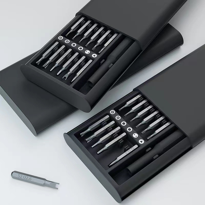 Set șurubelnițe 25-in-1, magnetice, pentru telefoane, laptopuri și tablete, din oțel carbon