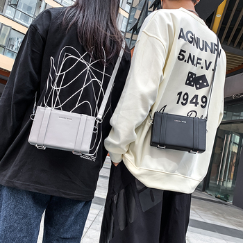 Muška crossbody torba od PU kože, gradski stil, vodootporna, jednobojna, zima 2021
