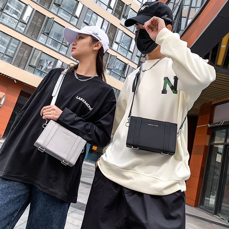 Muška crossbody torba od PU kože, gradski stil, vodootporna, jednobojna, zima 2021