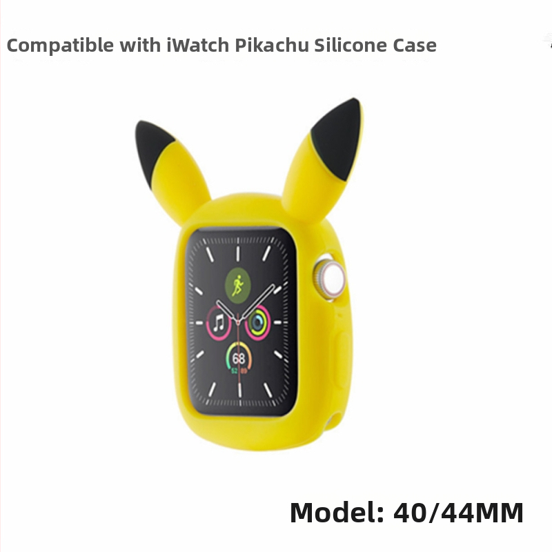 KEMOKA silikono apsauginis dėklas Apple Watch Series 7 su Pikachu dizainu