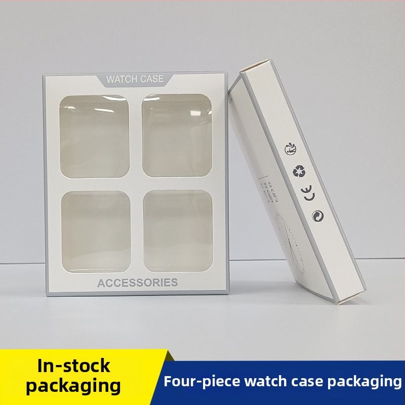 Krabičky na balenie ochranného krytu Apple Watch – štvorbalenie, papier/kartón, offset tlač, nosnosť 500 g, pre Apple Watch 4/5/6/7/8 SE