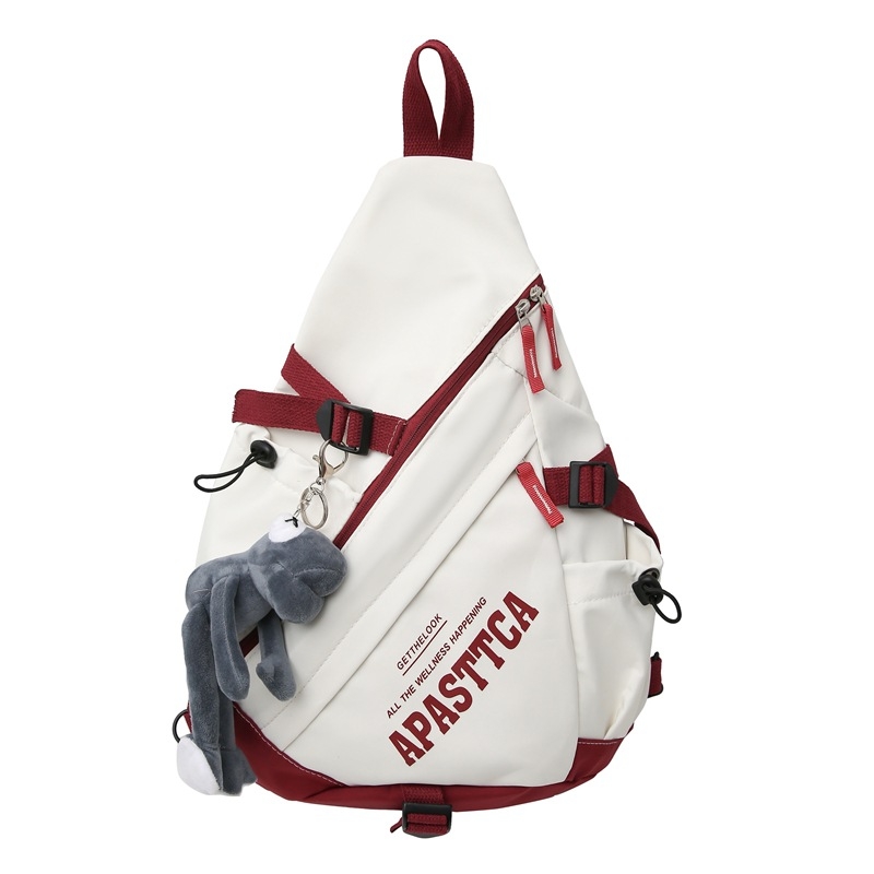 Geantă crossbody pentru bărbați — stil stradal, nylon, respirabil, marcă Ruiyingzizhi, model monocrom